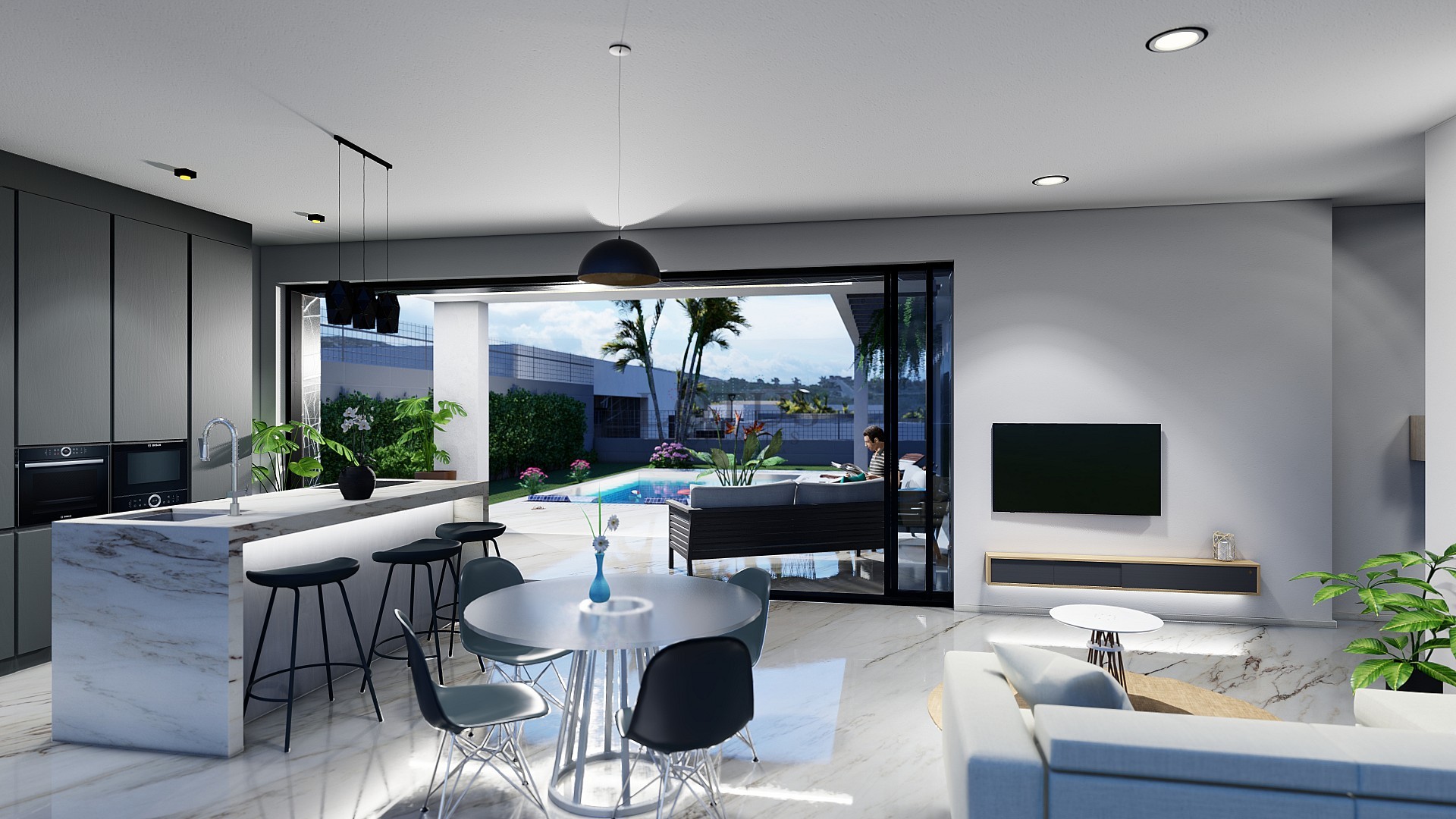 Nybyggda villor i La Finca Golf på ett plan med privata pooler - Lotus Properties