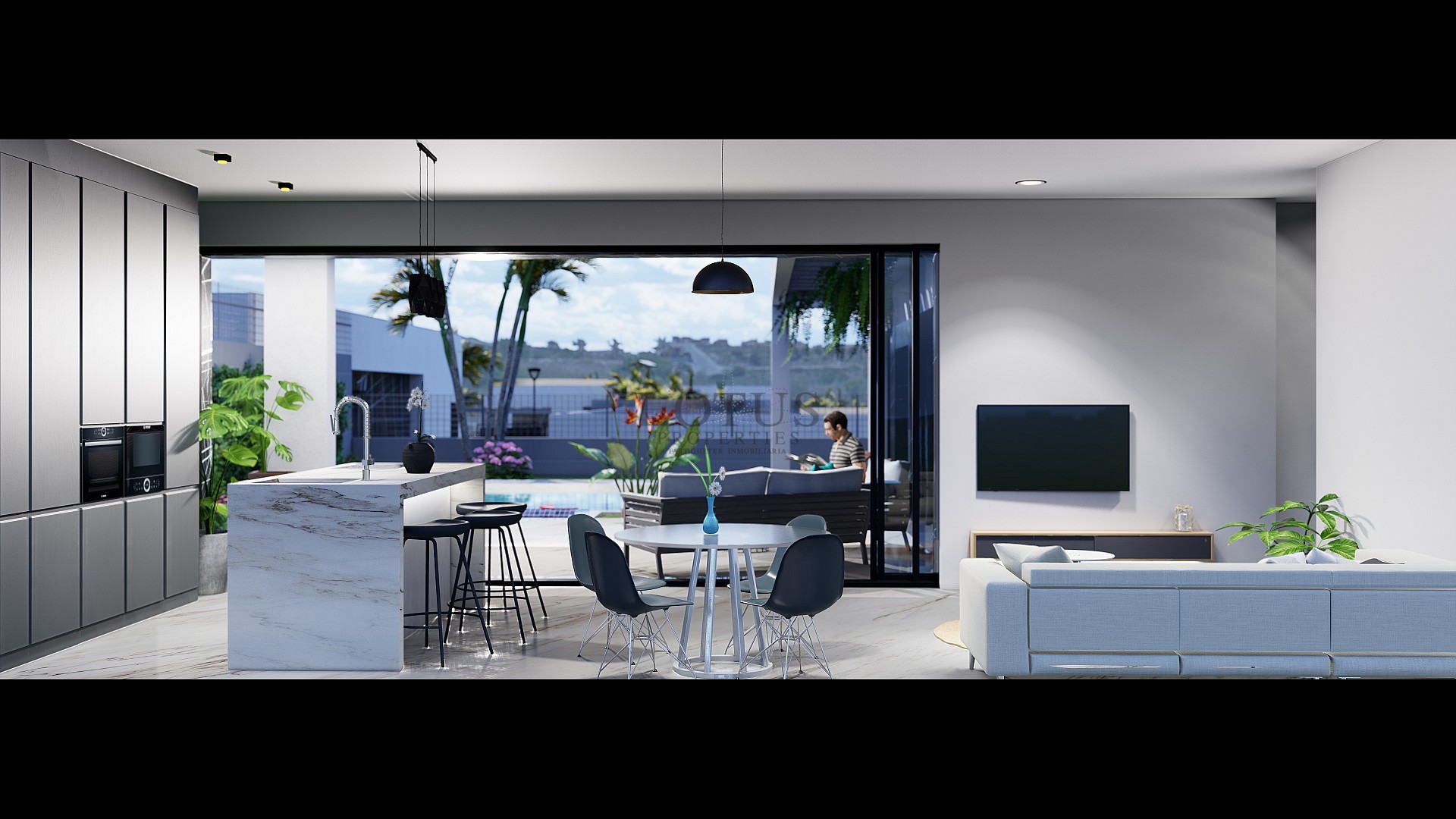 Nybyggda villor i La Finca Golf på ett plan med privata pooler - Lotus Properties