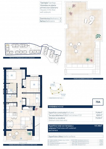 Mark & Takvåningar med 3 Sovrum - Los Balcones  - Lotus Properties