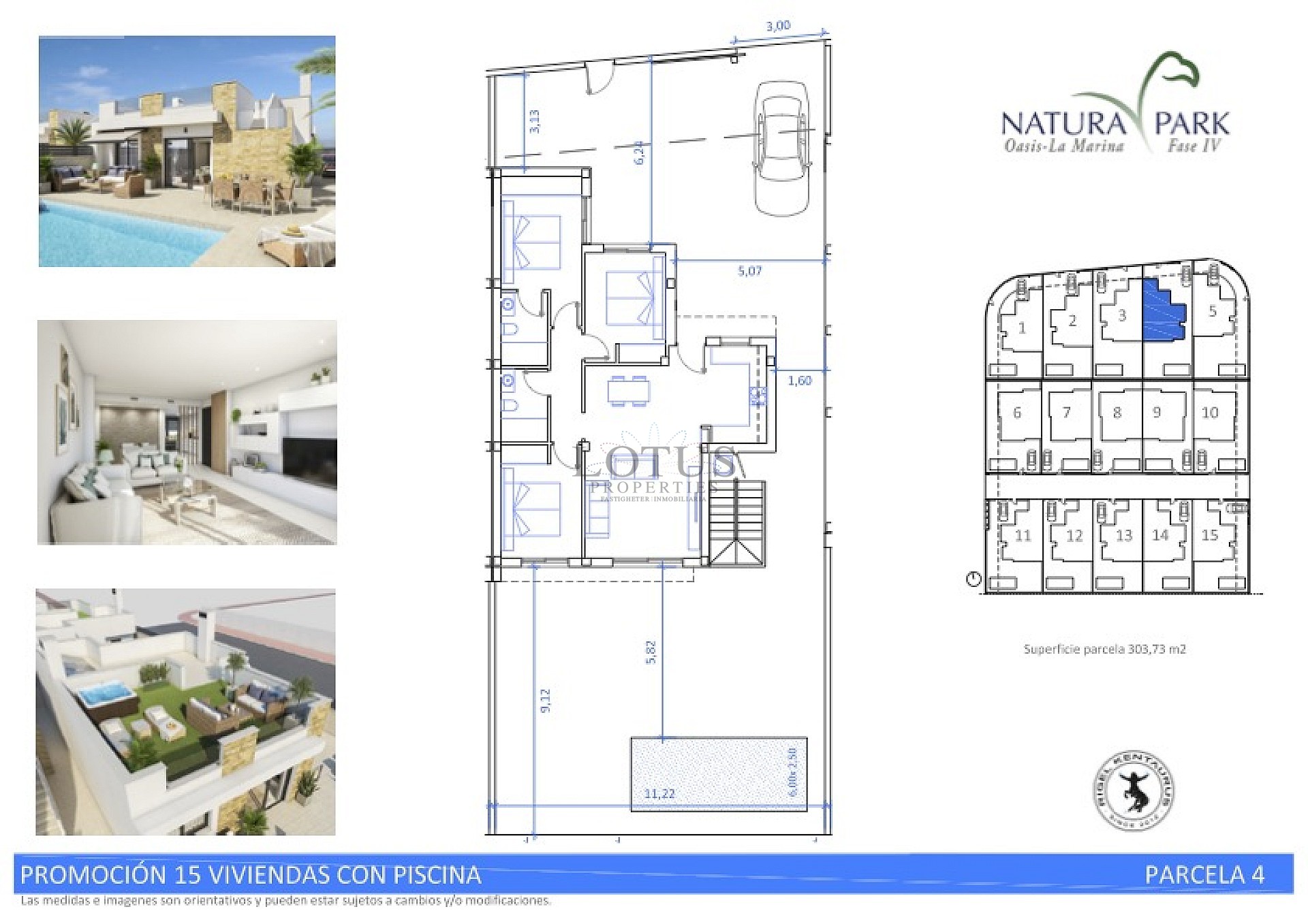 Nybyggda villor i vackra Natura Park IV- La Marina med privat pool och 3 sovrum och 2 badrum  - Lotus Properties